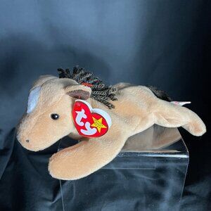 RARE TY ORIGINAL BEANIE BABY DERBY THE HORSE 1995 RETIRED W/ORIGINAL TAG